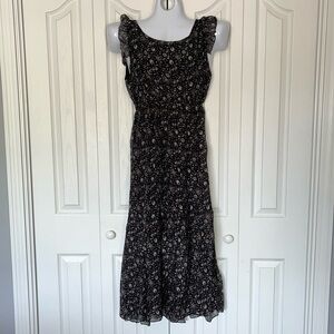 Le Ragazze Lightweight Black Floral Dress